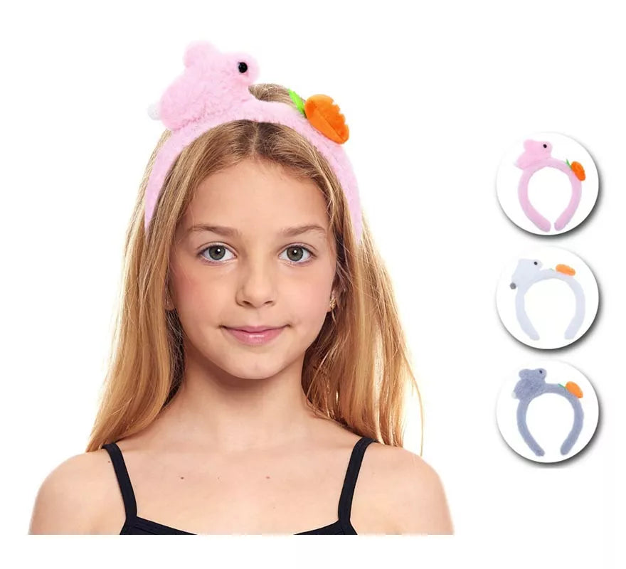 Translation missing: fr.Diadema de Conejo de peluche en colores surtidos infantil