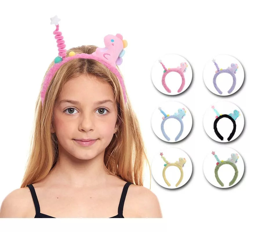 Translation missing: fr.Diadema de Dinosaurio de peluche en colores surtidos infantil