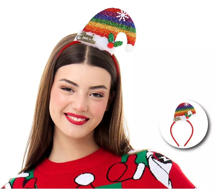 Translation missing: fr.Diadema de Gorro Navideño Arcoíris