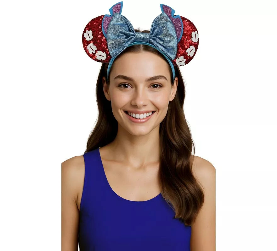 Translation missing: fr.Diadema de Monstruito azul con Orejas de Ratoncita