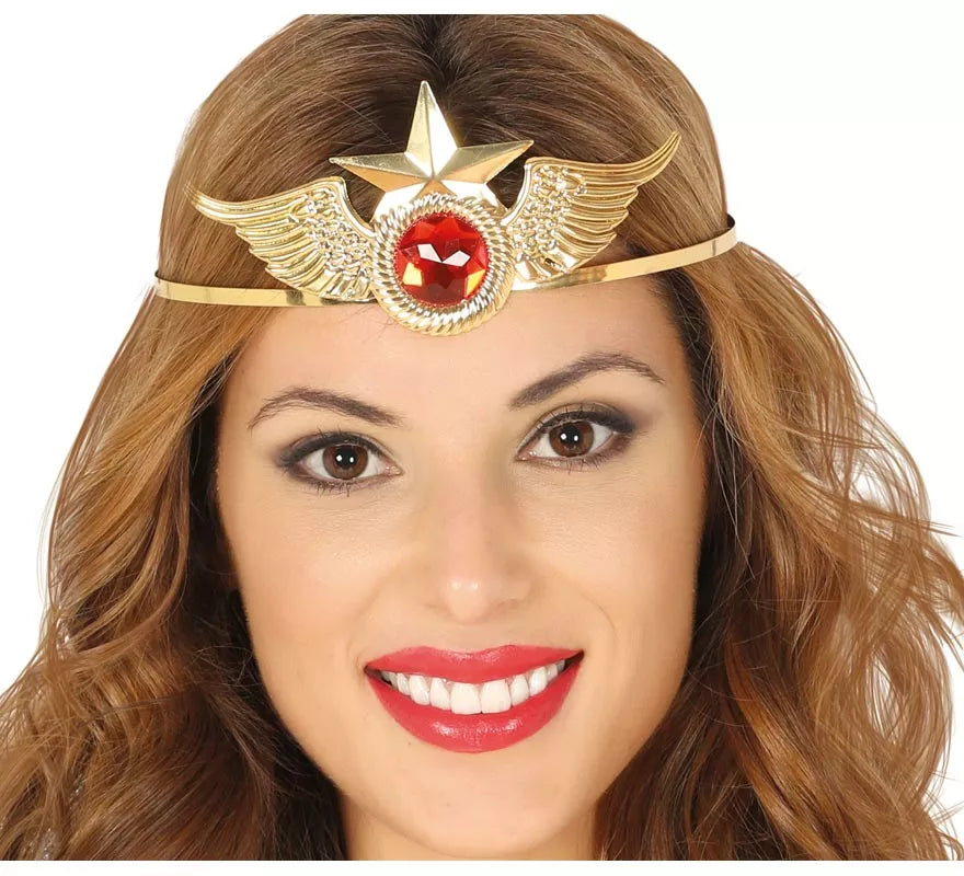 Translation missing: fr.Diadema de Mujer maravilla Dorada con estrella