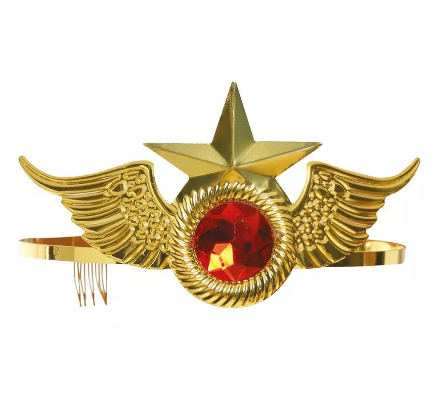 Translation missing: fr.Diadema de Mujer maravilla Dorada con estrella