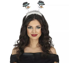 Bandeau bonhomme de neige à paillettes