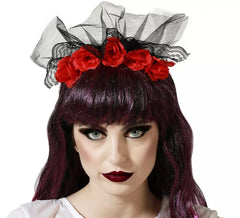 Corpse Bride ou bandeau Catrina avec roses