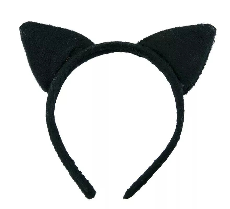 Translation missing: fr.Diadema de Orejas de Gato negras de 5,5x6 cm