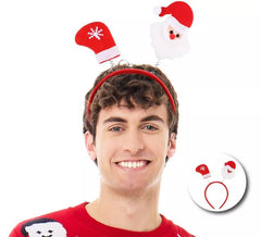 Bandeau Père Noël et chaussette rouge