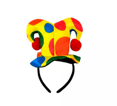 Bandeau clown avec chapeau multicolore