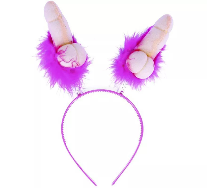 Translation missing: fr.Diadema de Pene y Plumas morada de 14 cm
