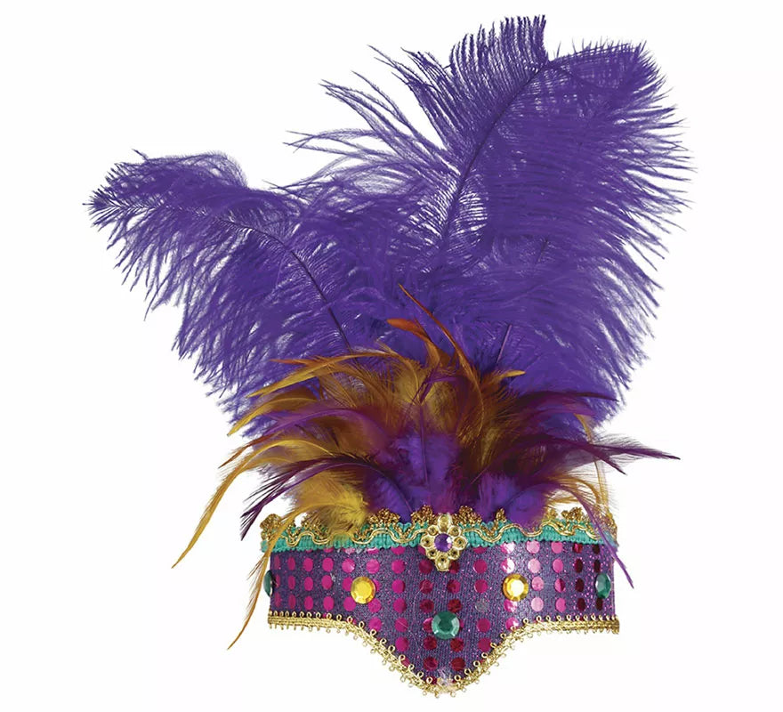 Translation missing: fr.Diadema de Plumas Lilas