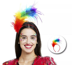 Bandeau de plumes de fierté arc-en-ciel