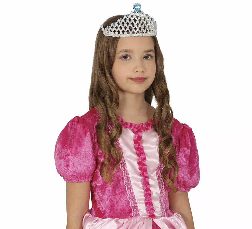 Translation missing: fr.Diadema de Princesa plateada con corazón
