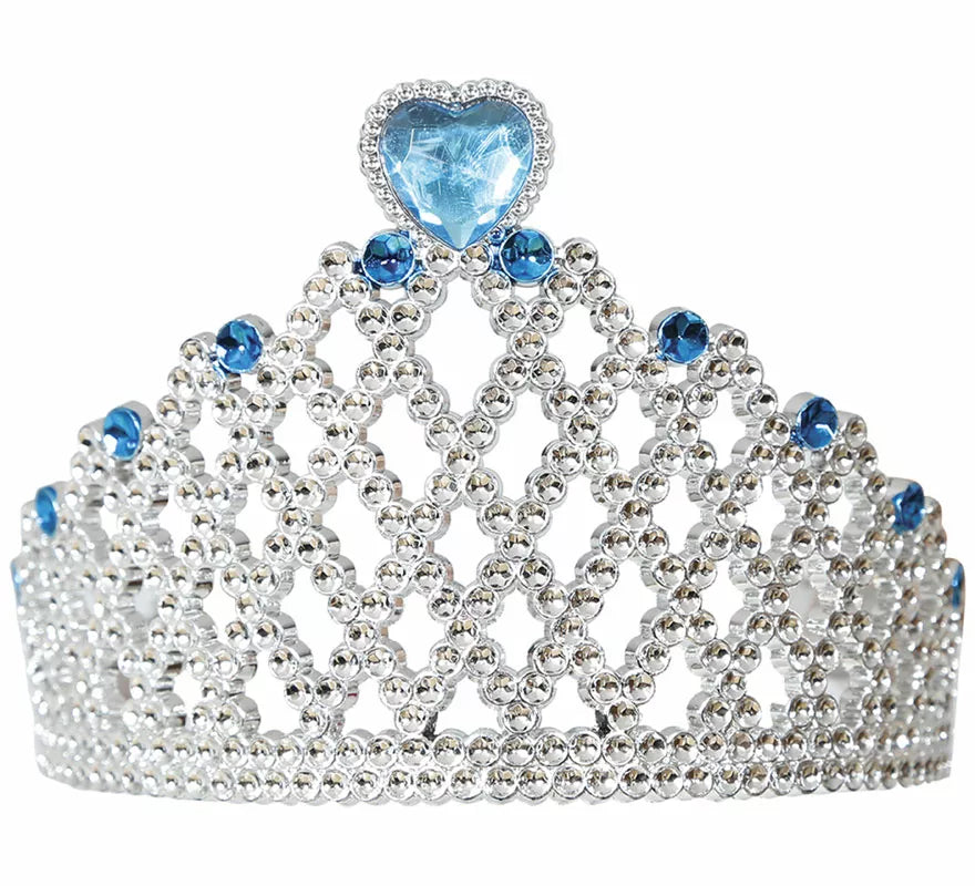 Translation missing: fr.Diadema de Princesa plateada con corazón