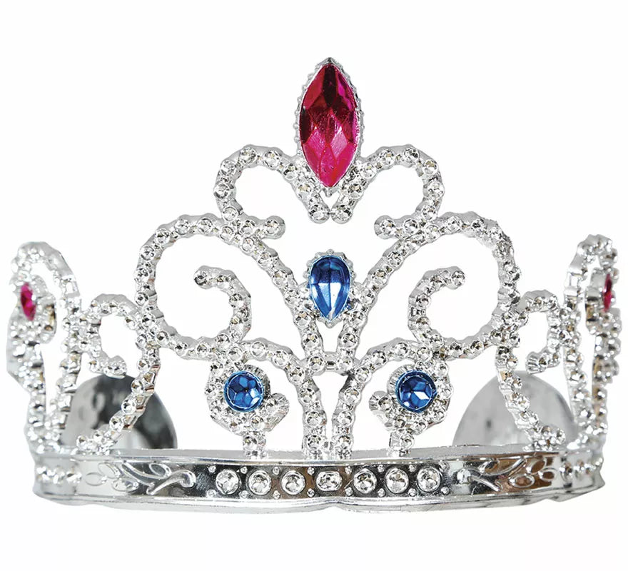 Translation missing: fr.Diadema de Princesa plateada con piedras