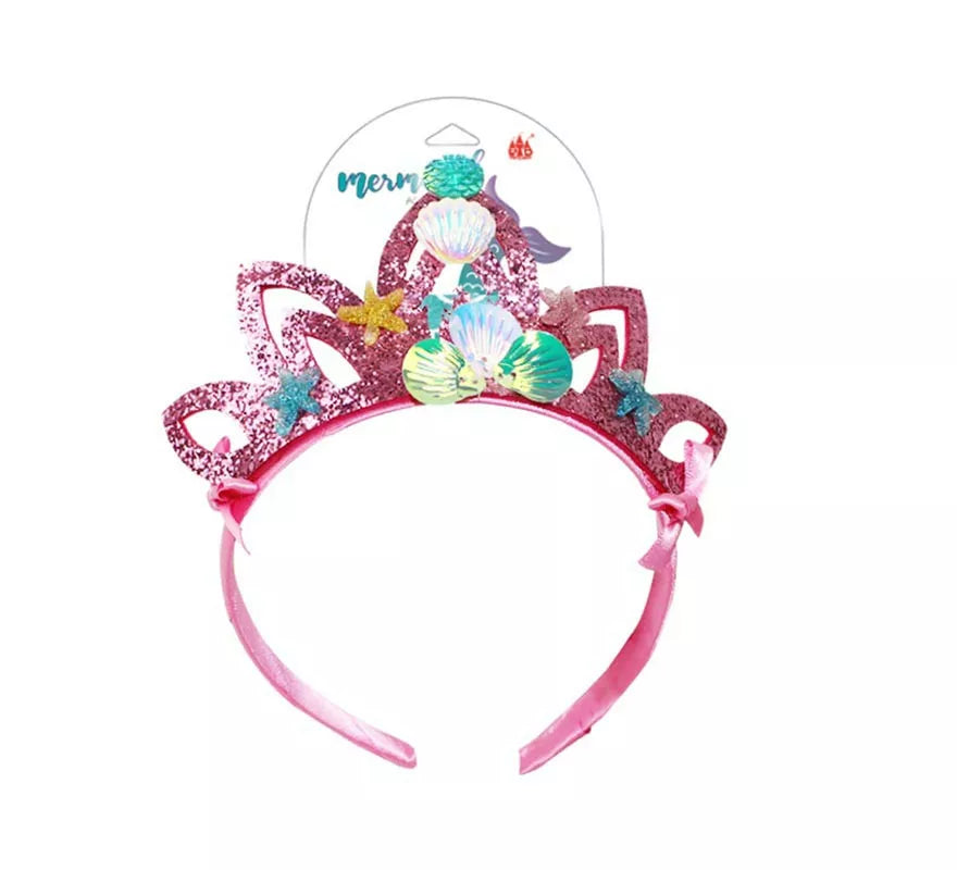 Translation missing: fr.Diadema de Princesa Sirena rosa y azul