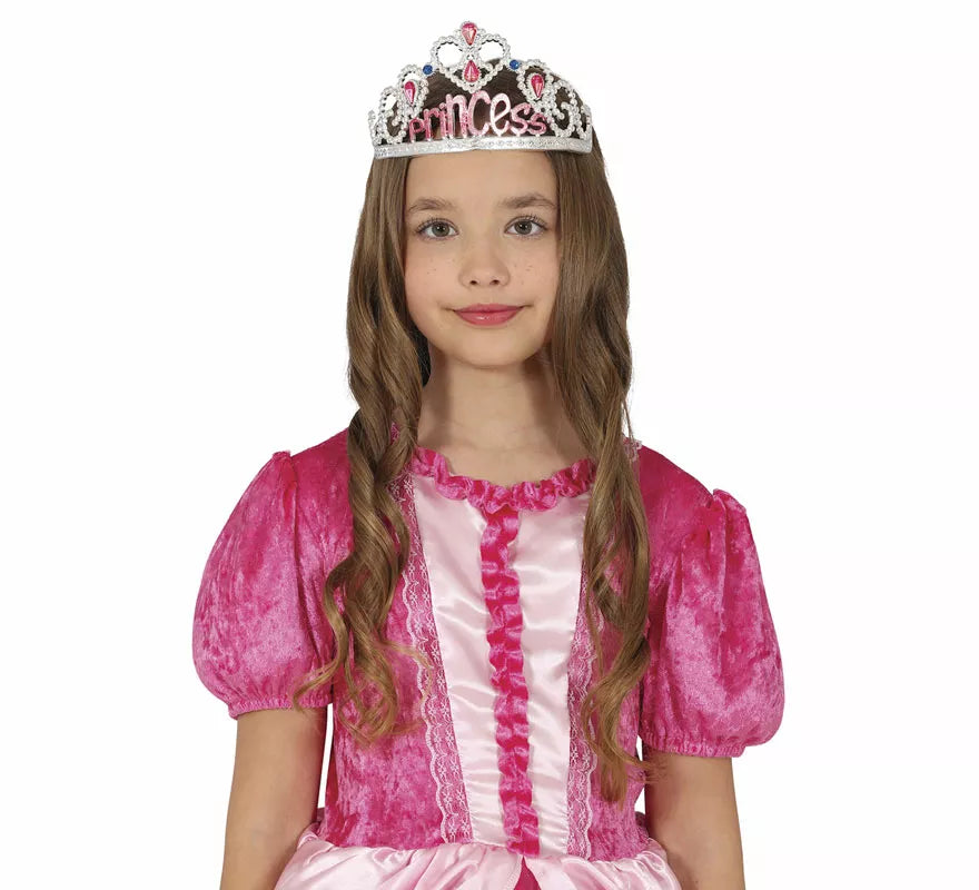 Translation missing: fr.Diadema de Princess plateada y rosa