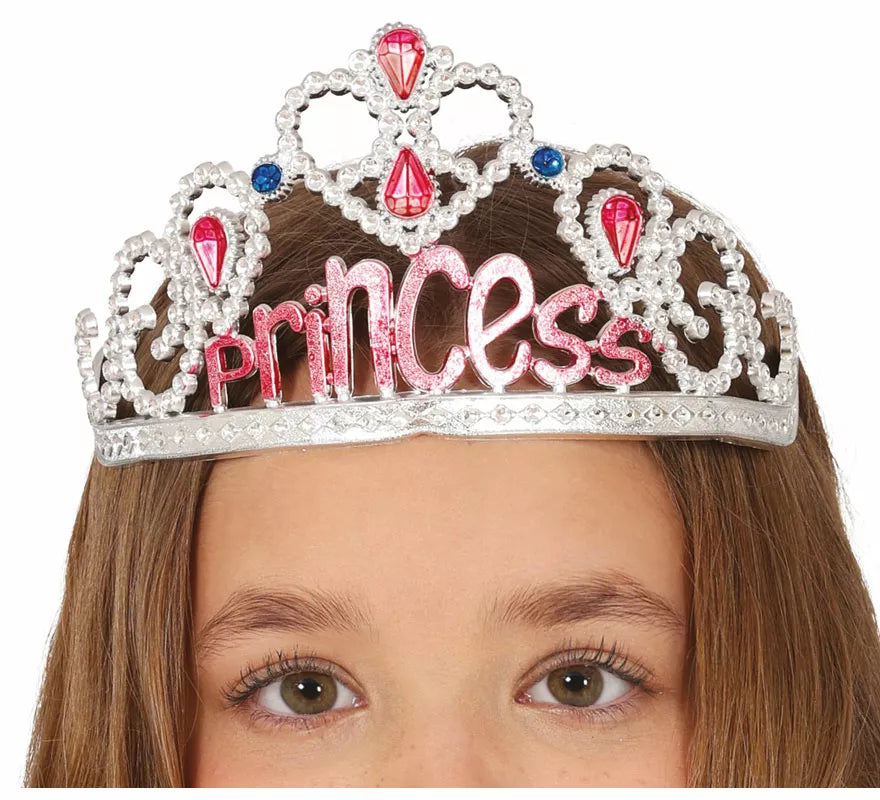 Translation missing: fr.Diadema de Princess plateada y rosa
