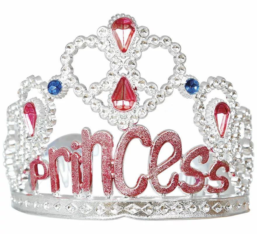 Translation missing: fr.Diadema de Princess plateada y rosa