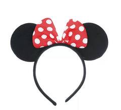 Bandeau Petite Souris avec noeud rouge et pois blancs