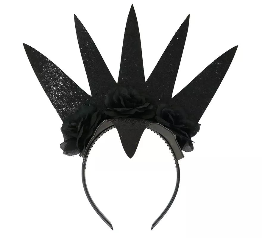Translation missing: fr.Diadema de Reina con Flores Negras