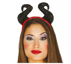 Serre-tête Cornes Maléfique Noirs Halloween