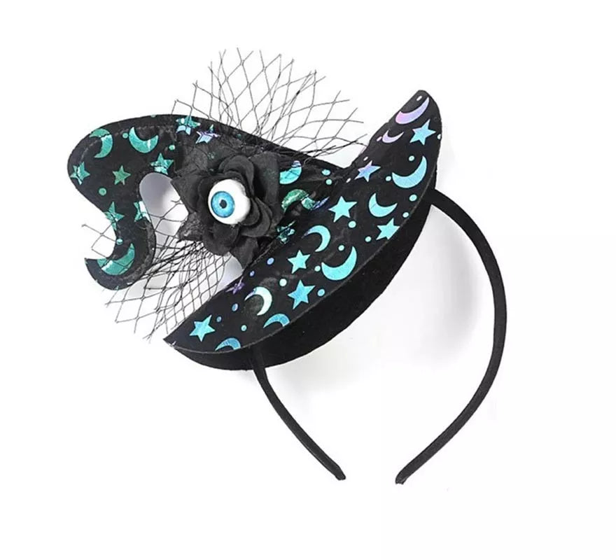 Translation missing: fr.Diadema de Sombrero de Bruja Ojo, Lunas y Estrellas