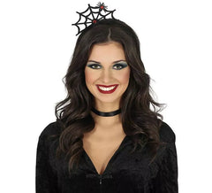 Bandeau noir en toile d'araignée