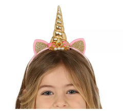 diadème de Lincorn avec Corne et Oreilles Doré