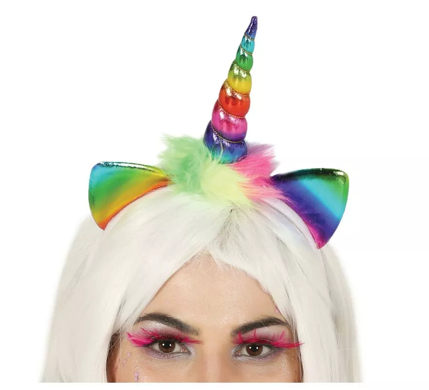 Translation missing: fr.Diadema de Unicornio con Cuerno y Orejas Multicolor