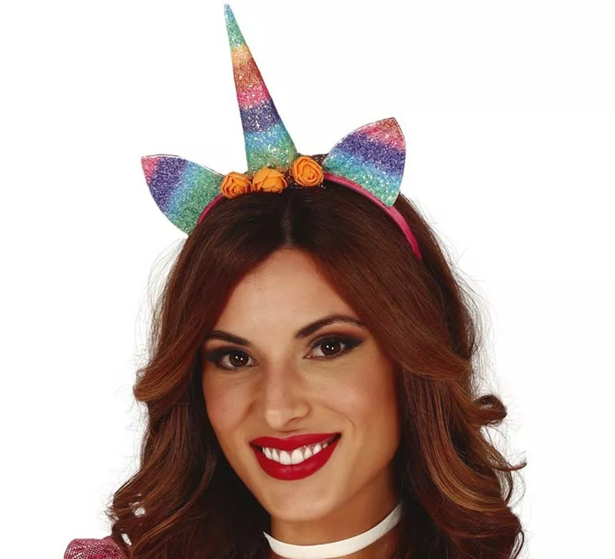 Diadema de Unicornio Multicolor