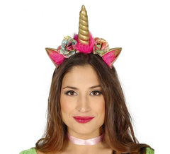 Bandeau licorne en corne d'or Deluxe