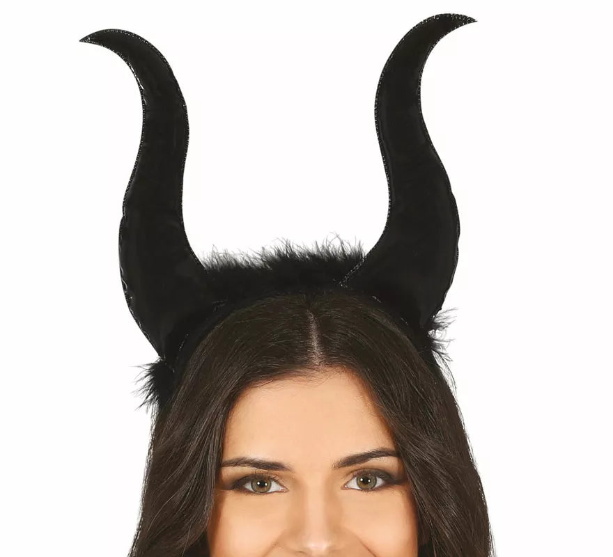 Translation missing: fr.Diadema Demonio Negra con Cuernos Altos