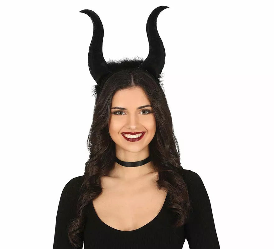 Translation missing: fr.Diadema Demonio Negra con Cuernos Altos