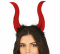 Diadema Demonio Roja con Cuernos Altos