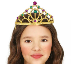 Bandeau doré avec pierres multicolores pour enfant