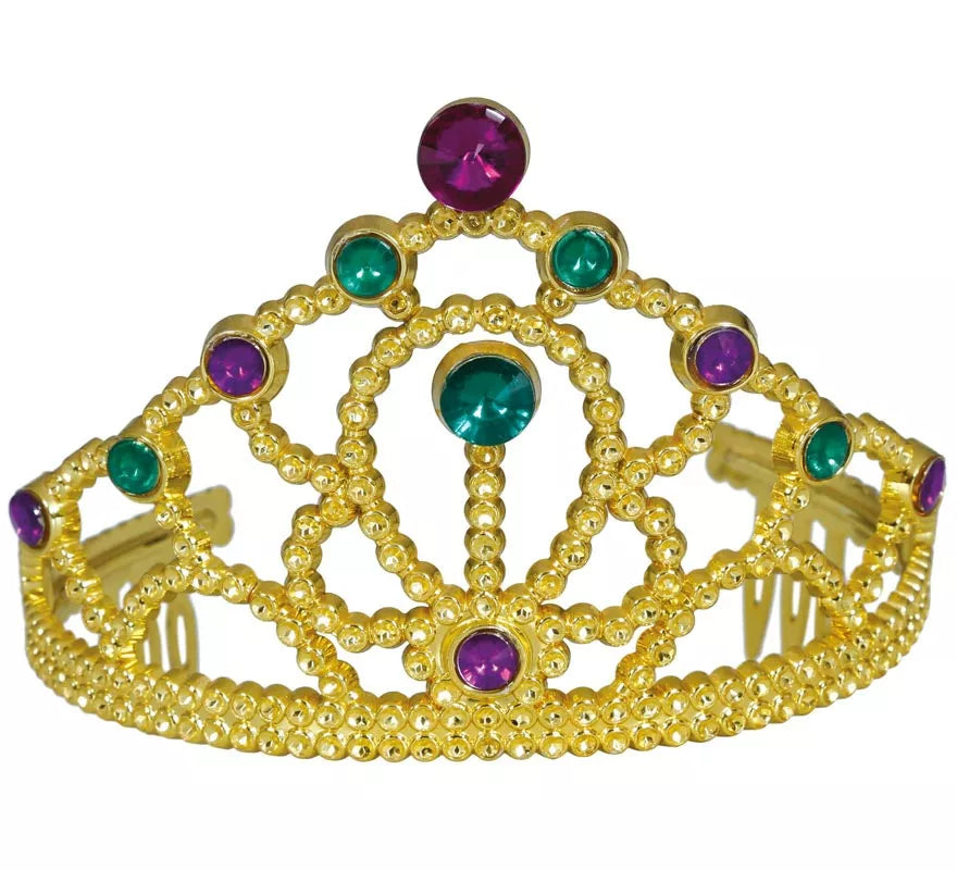 Translation missing: fr.Diadema dorada con Piedras multicolores infantil