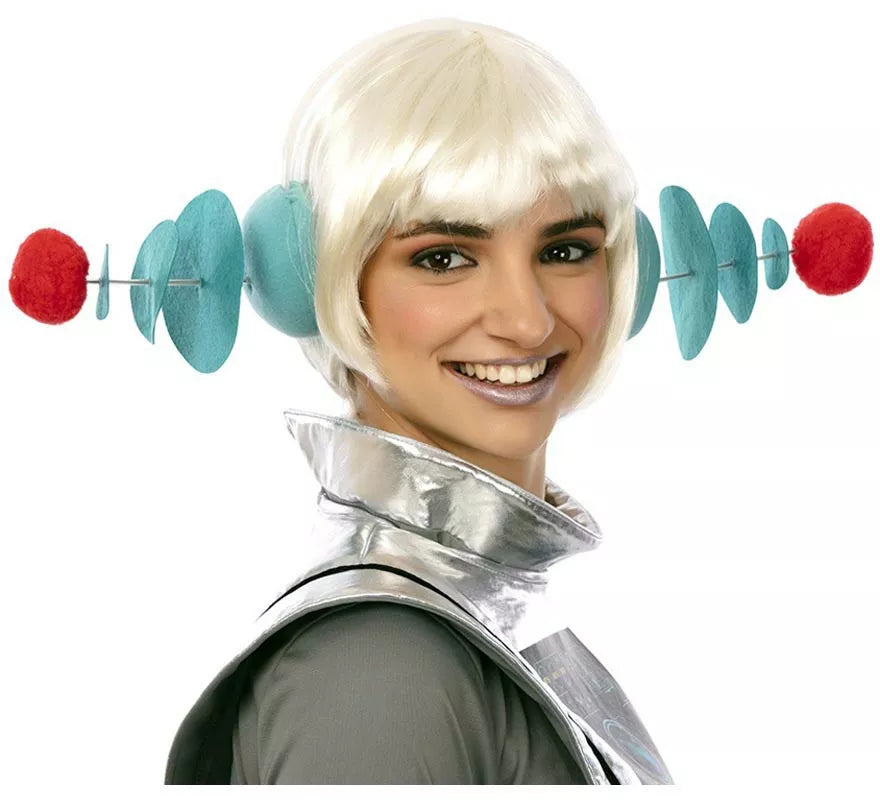 Translation missing: fr.Diadema Espacial azul y rojo de 16 cm cada lado
