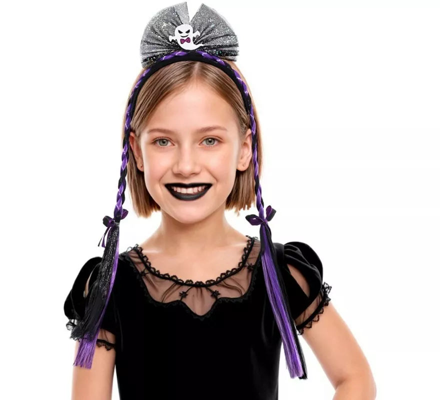 Translation missing: fr.Diadema Fantasma con Dos Trenzas Infantil