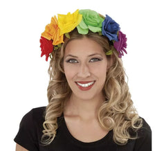 Diadème Fleurs Arc-en-Ciel