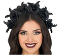 Diadema Flores negras