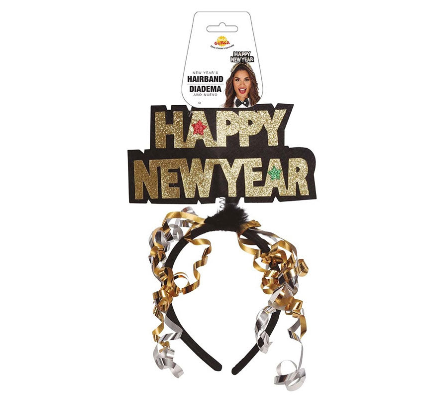 Translation missing: fr.Diadema 'Happy New Year' Plata y Oro Surtidos