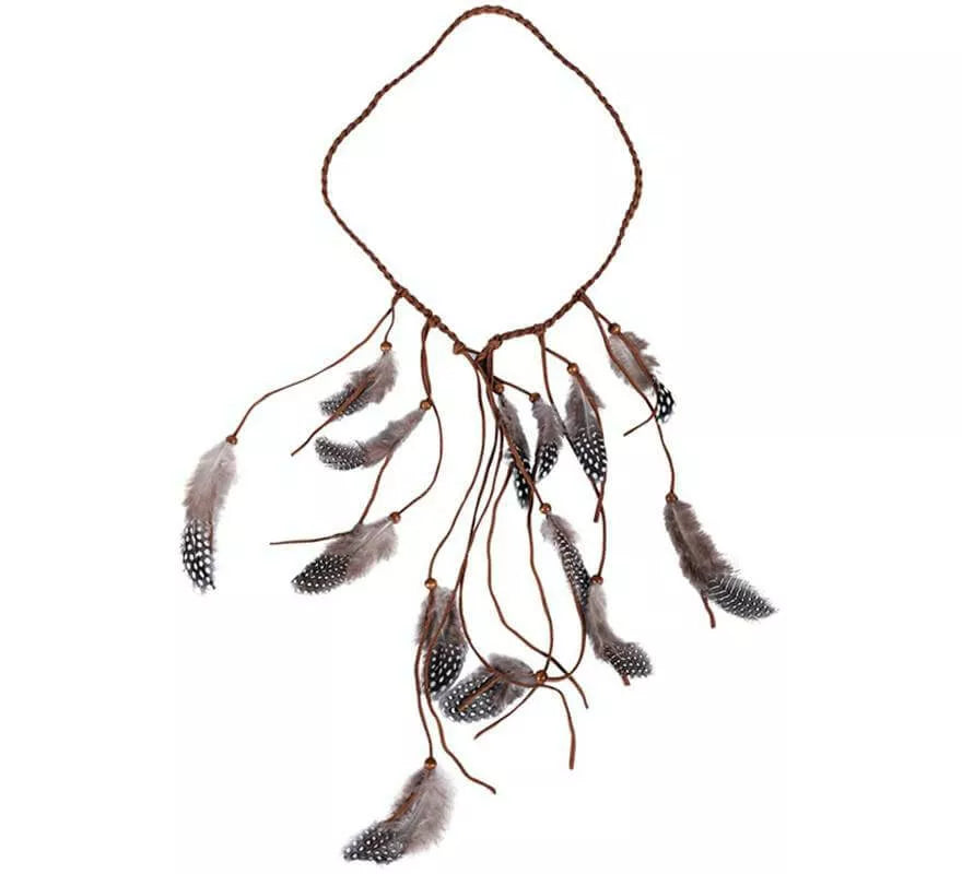 Translation missing: fr.Diadema India con plumas de 23 Cm de diámetro