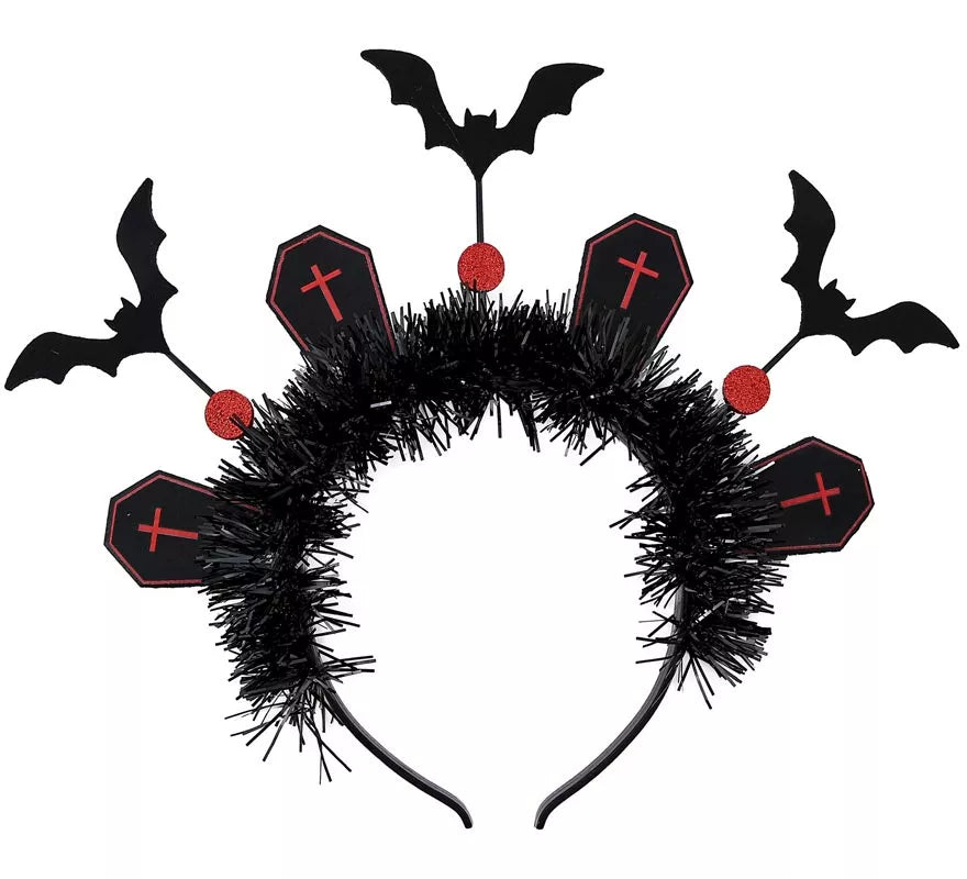 Diadema Lápidas con Murciélagos