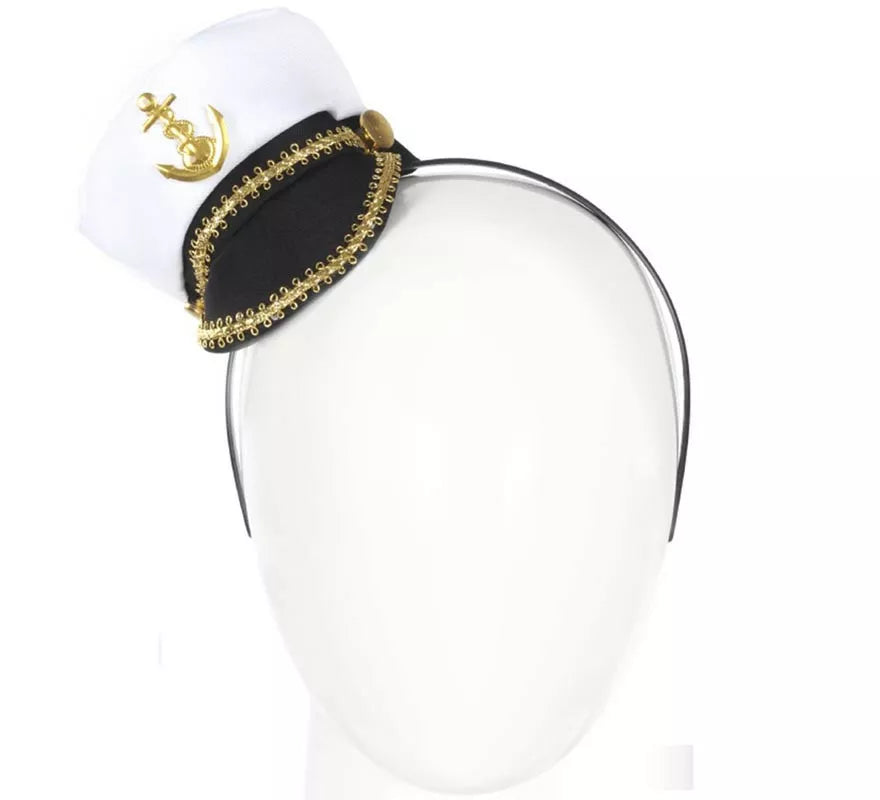 Translation missing: fr.Diadema Mini Gorra Marine blanca