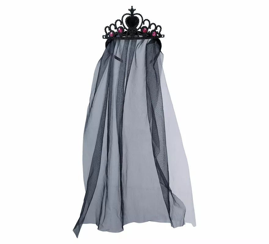 Translation missing: fr.Diadema Negra de Princesa Fantasma con Velo