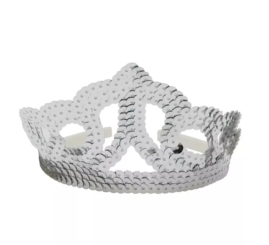 Diadema Plata lentejuelas