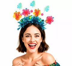 Bandeau à fleurs hawaïennes tropicales