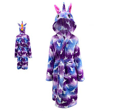 Déguisement peignoir licorne violette adulte