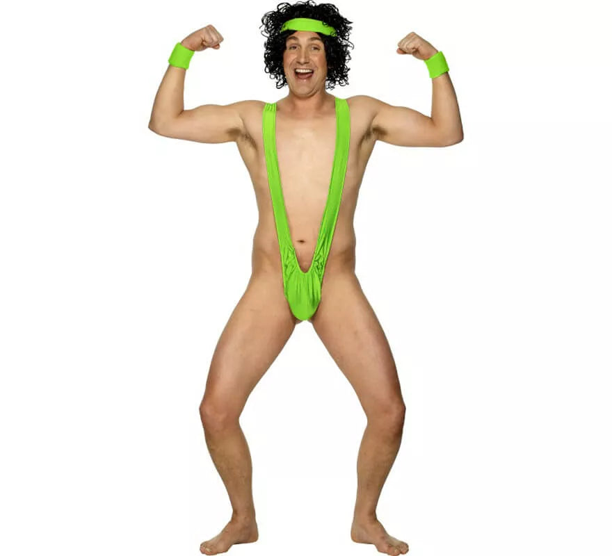 Translation missing: fr.Disfraz Biquini de Borat color verde de Lycra