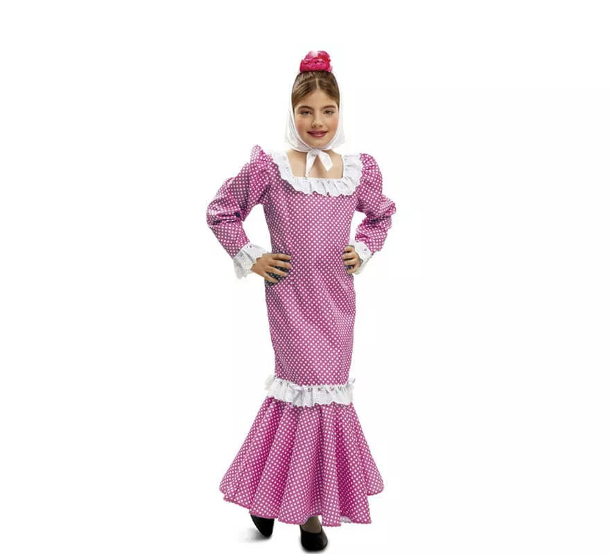 Translation missing: fr.Disfraz chulapa o madrileña rosa para niña