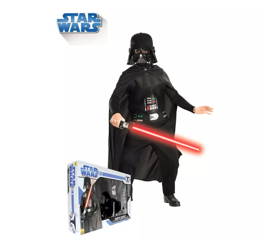 Translation missing: fr.Disfraz Darth Vader con espada en caja